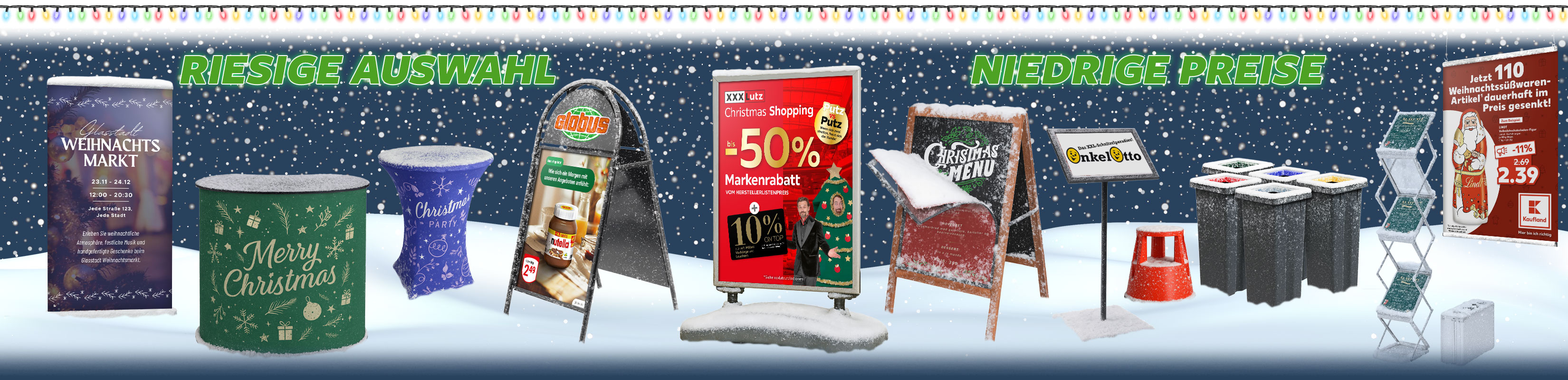 Schilder und Aufsteller