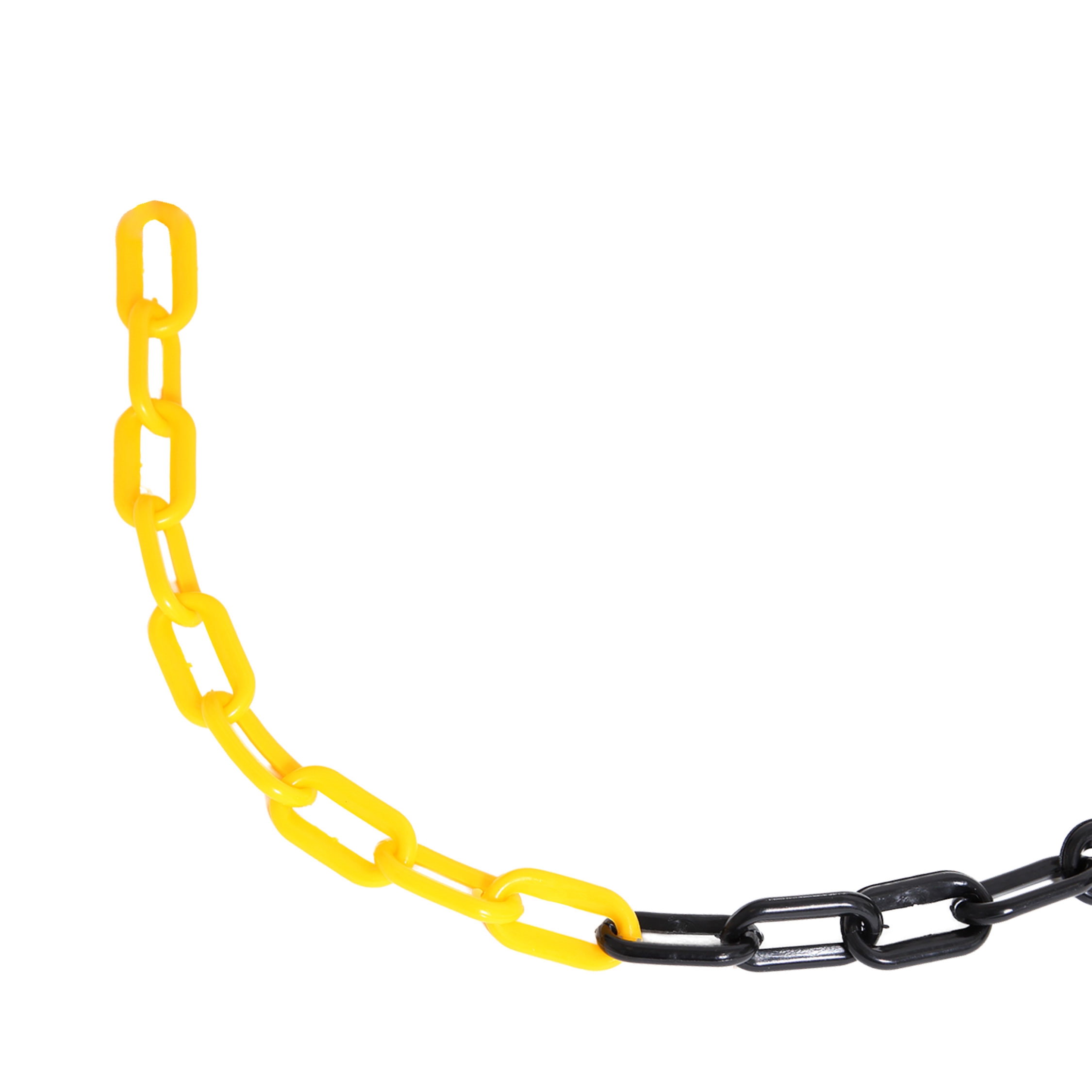 Absperrkette für Kunststoffpfosten - 25 Meter - Schwarz / Gelb