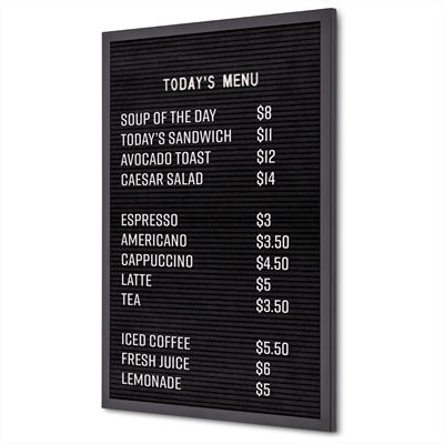 Schwarze Buchstabentafel Holz - 40x60 cm