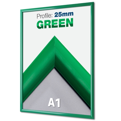 Grüner Klapprahmen mit 25 mm Profil - A1