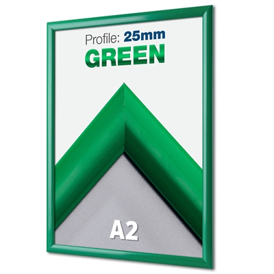 Grüner Klapprahmen mit 25 mm Profil - A2