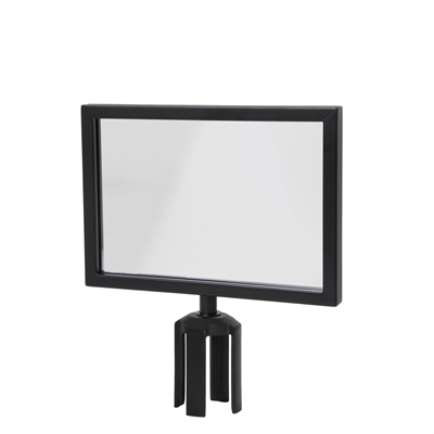 A4 Plakatrahmen Querformat für Absperrständer - Schwarz