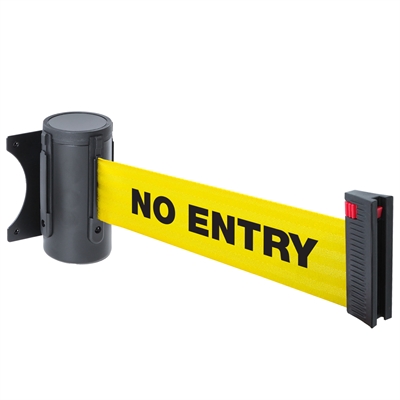 NO ENTRY Absperrwandhalterung mit 3 m gelbem Band