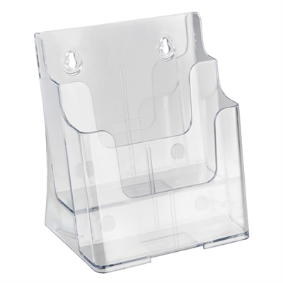 Acryl Prospekthalter mit 2 Fächern für Tisch / Wand - A5 