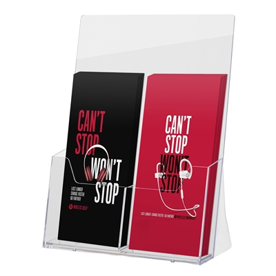 Acryl Prospekthalter für Tisch – 2 x DIN lang