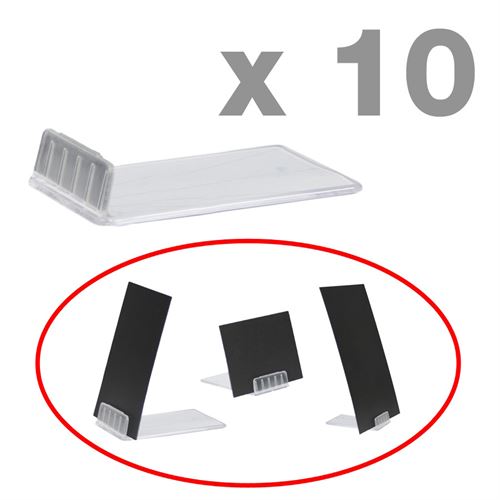 Acrylhalter für Mini Kreidetafel Tags - Paket mit 10 Stück
