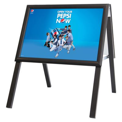 Alu-Sign Schwarz Mini Plakatständer – DIN A3