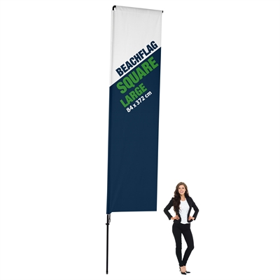BeachFlag Square - LARGE - 84x372 cm - Inkl. Druck