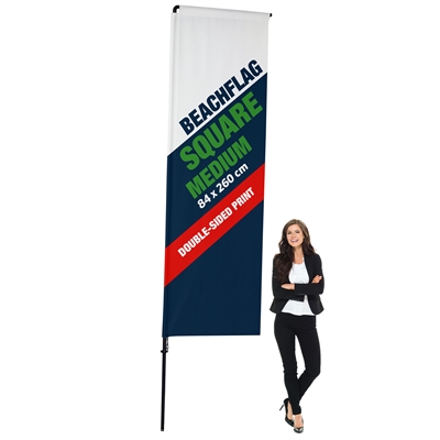 BeachFlag Square - MEDIUM- 84x260 cm - Inkl. Druck