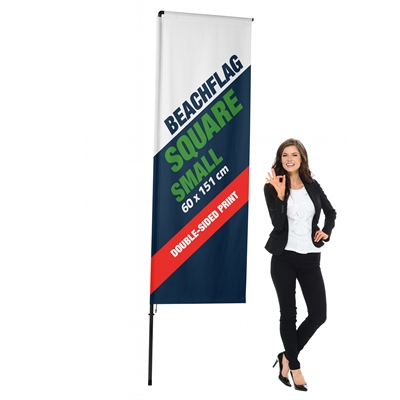 BeachFlag Square - SMALL - 60 x 151 cm - Inkl. Druck