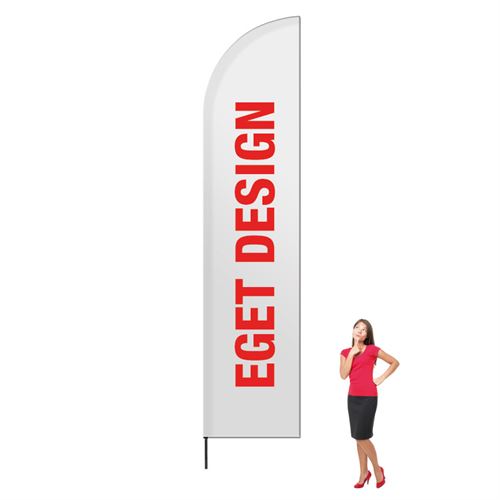 BeachFlag Bow - XL - 78x403 cm - Inkl. Druck