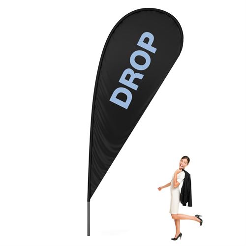 BeachFlag Drop - XL - 138x370 cm - Inkl. Druck