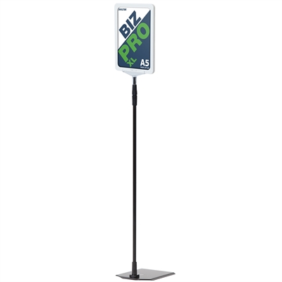 Biz Pro XL Weiß Schildhalter mit Metallfuß - A5