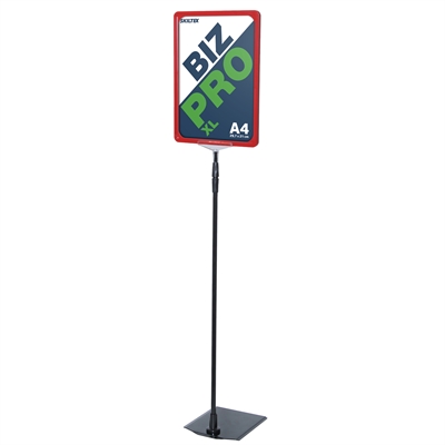 Biz Pro XL Rot Schildhalter mit Metallfuß - A4