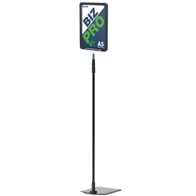 Biz Pro XL Schwarz Schildhalter mit Metallfuß - A5
