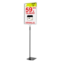 Biz Pro XL Weiß Schildhalter mit Metallfuß - A3