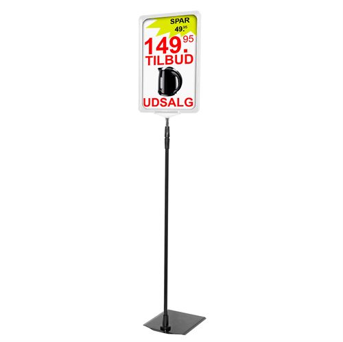 Biz Pro XL Weiß Schildhalter mit Metallfuß