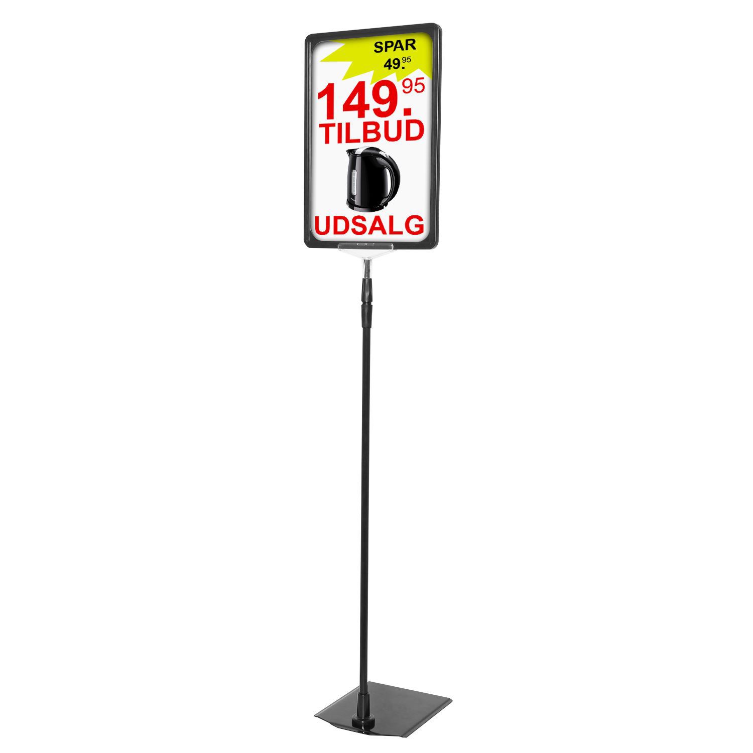JACNITAD 2er Set Verstellbare Schilderhalter – Schwarz, 21,6 X 27,9 Cm, Mit Stabiler Basis