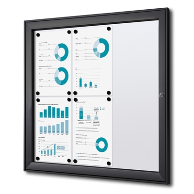 Schwarz BoardPro Whiteboard Schaukasten