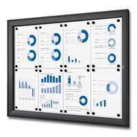 Schwarz BoardPro Whiteboard Schaukasten - 8xA4