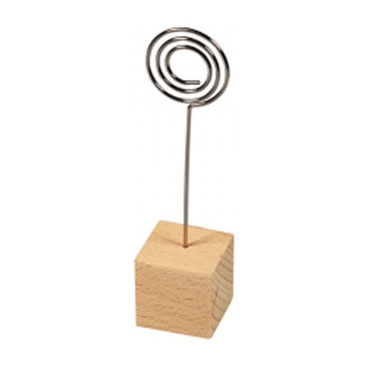 Tischkartenhalter mit Holzfuß - 9,5 cm