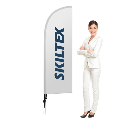 BeachFlag Bow - SMALL - 47x156 cm - Inkl. Druck