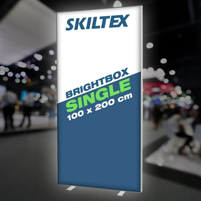 BrightBox Single LED Messewand - 100x200 cm - Inkl. Druck