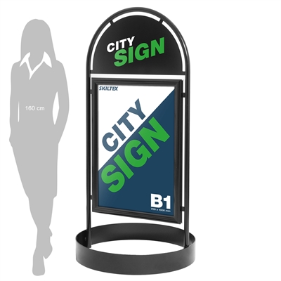 City Sign Schwarz Kundenstopper - 70x100 cm