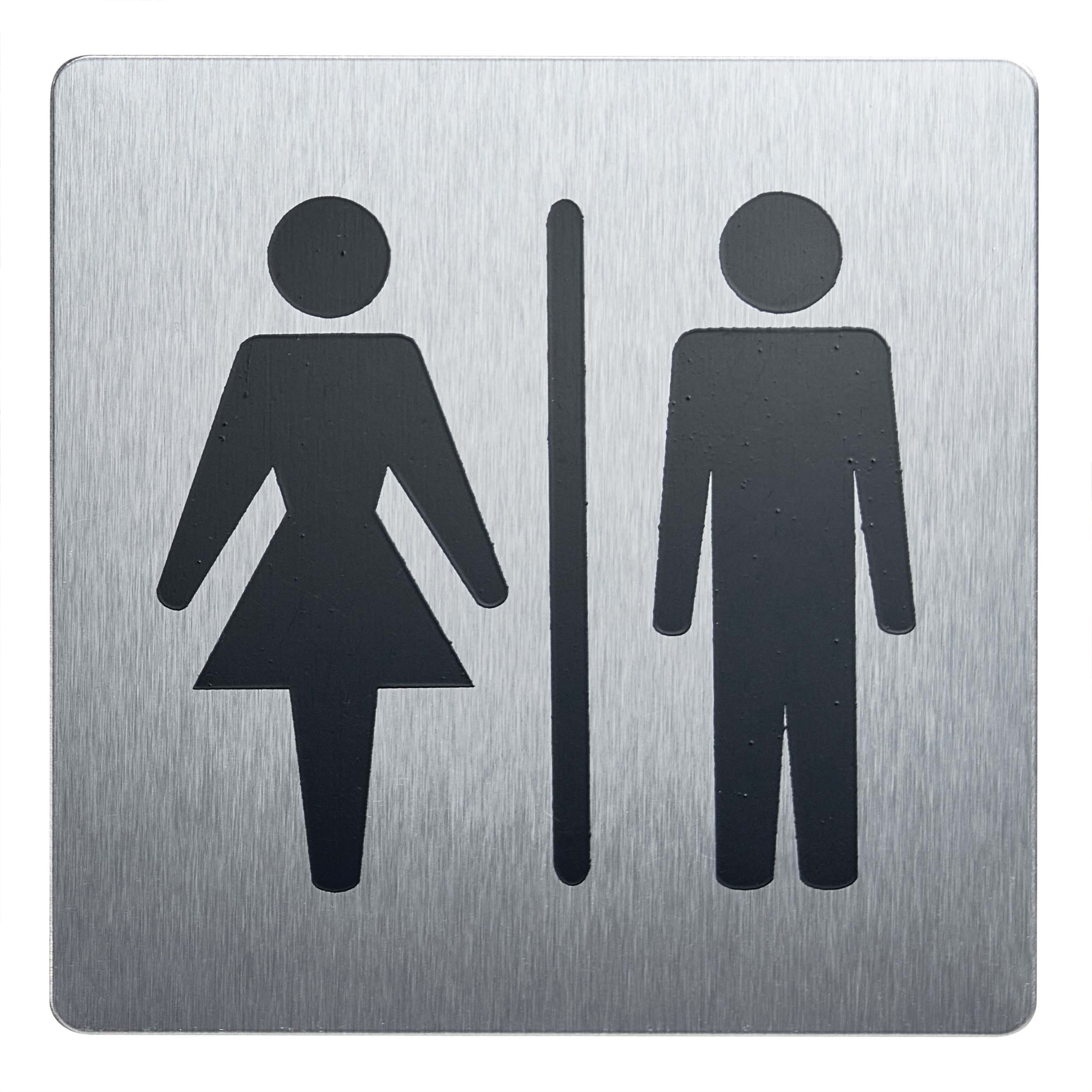 Damen/Herren-WC Piktogramm - 90x90 mm