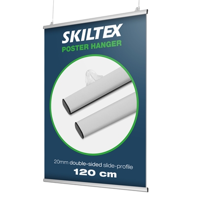 Doppelseitige Posterschiene 120cm | 20mm profil