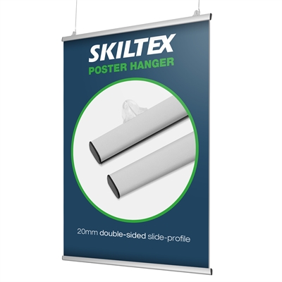 Doppelseitige Posterschiene mit 20 mm Profil
