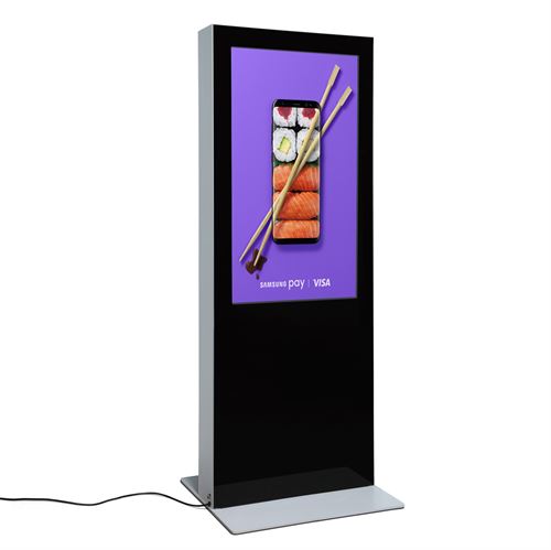 Doppelseitiges Digital Totem Schild - Schwarz