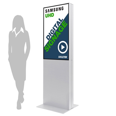 Doppelseitige Smart-Line Totem Digitale Infostele mit 43" Display - Weiß