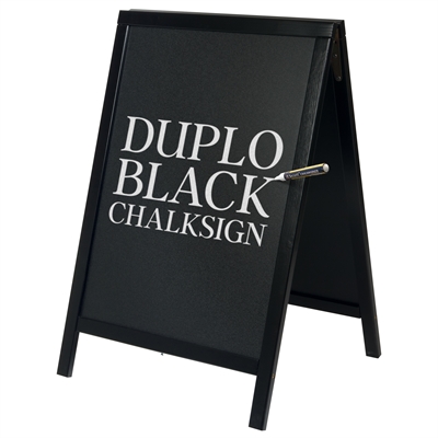 Duplo Kundenstopper Holz Schwarz