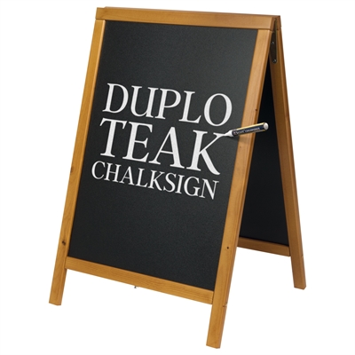 Duplo Teak Kundenstopper Kreidetafel