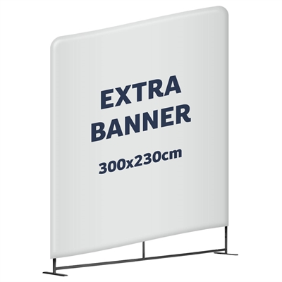 Extra Banner für Zipper Wall - 300x230 cm - inkl. Druck auf einer Seite
