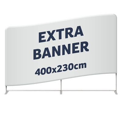 Extra Banner für Zipper Wall - 400x230 cm - Inkl. Druck auf beiden Seiten