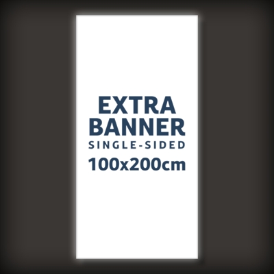 Extra Banner für BrightBox Single LED-Leuchtwand – 100x200 cm – Inkl. Druck