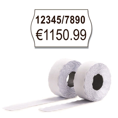 Etikette für Preisauszeichner - 16x26 mm - Ablösbar - Weiß