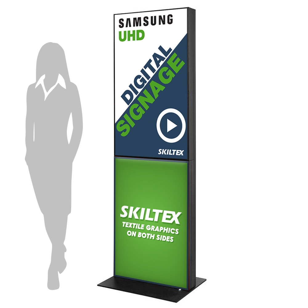 Fabric Totem Digitales Schild inkl. Druck - 43"