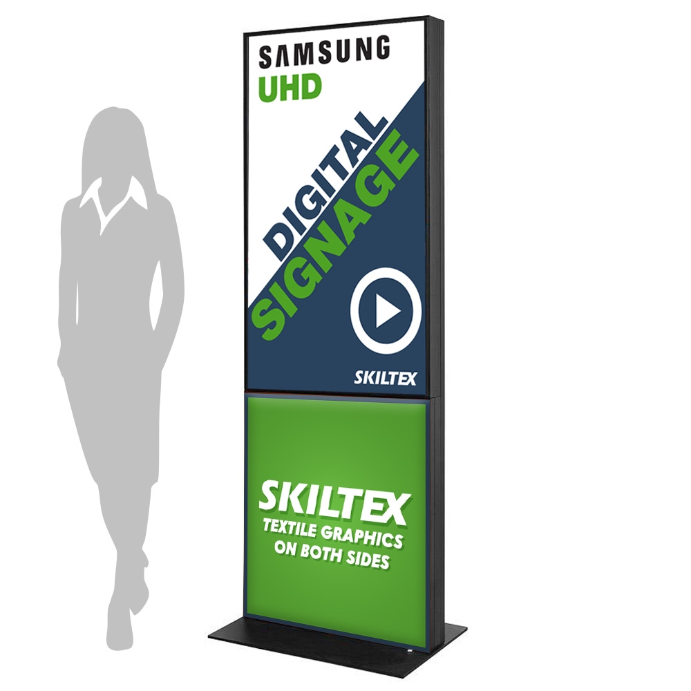 Fabric Totem Digitales Schild inkl. Druck - 50"