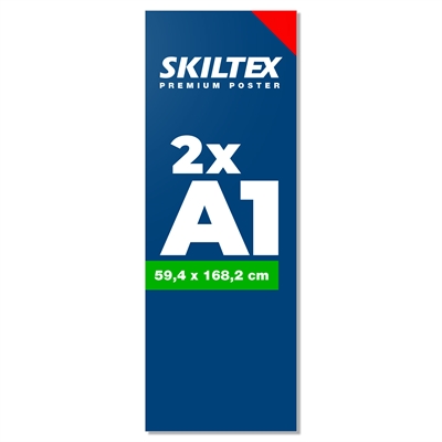 Premium Plakat für den Innenbereich - 2xA1 - 59,4 x 168,2 cm - 135 g/m² PVC-frei