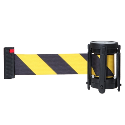 Gelb / schwarzes Absperrband für Absperrpfosten - 3 Meter