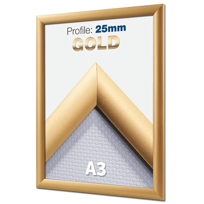 Gold Klapprahmen mit 25mm-Profil - DIN A3