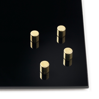 Zylinder Magnete für Glastafel – 4 Stück Gold