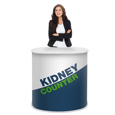 Weiß Kidney Messetheke - Inkl. Druck