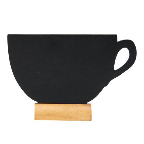 Tischaufsteller Silhouette Tasse Tafelschild