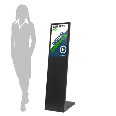 L-Stand Digitales Schild mit 24" Bildschirm - Schwarz