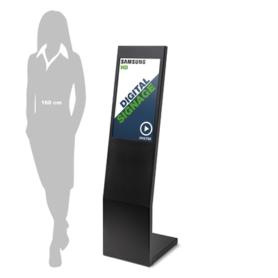 L-Stand Digitales Schild mit 24" Bildschirm - Schwarz