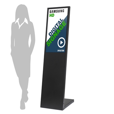 L-Stand Digitales Schild mit 32" Bildschirm - Schwarz